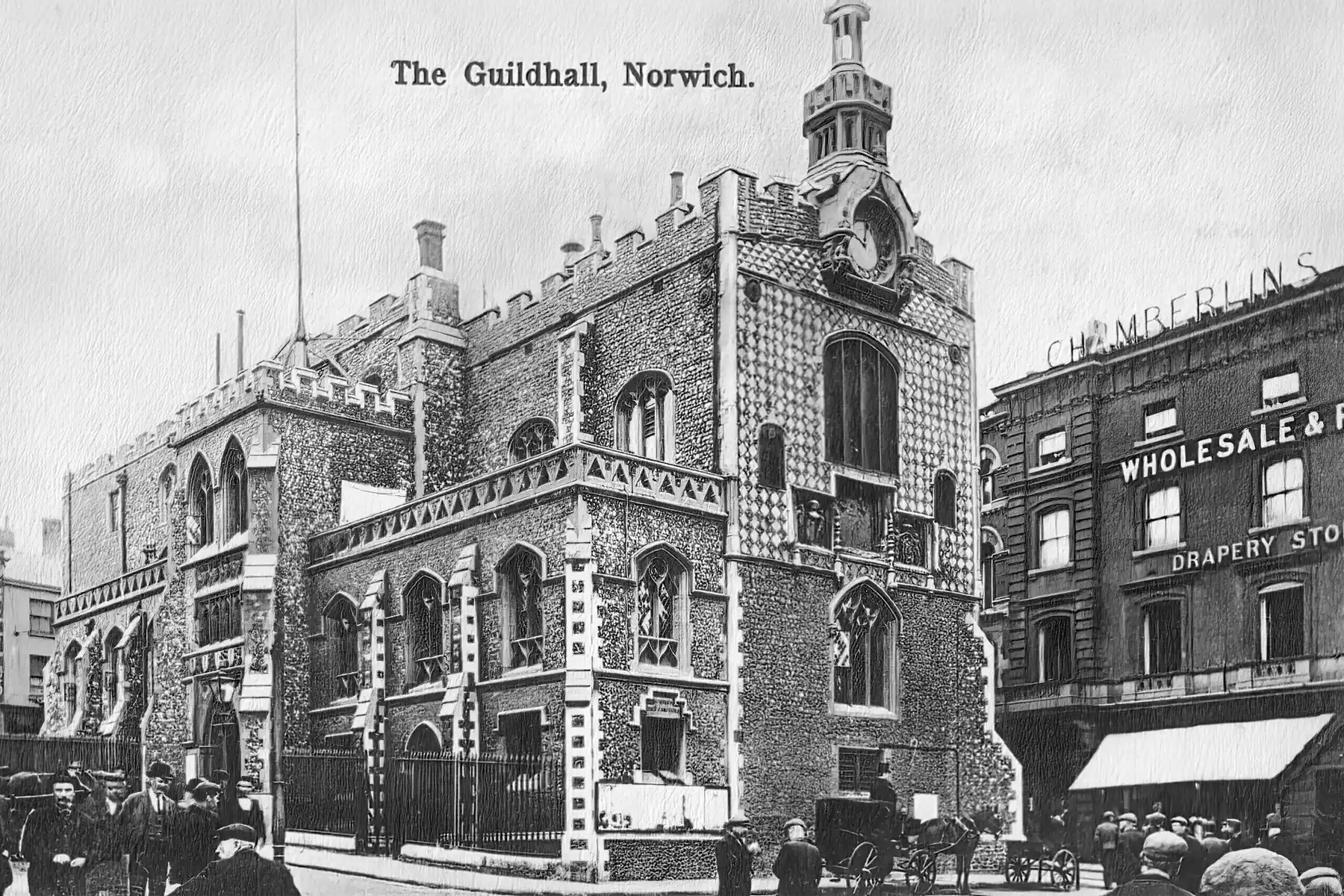 The Guildhall in central Norwich.